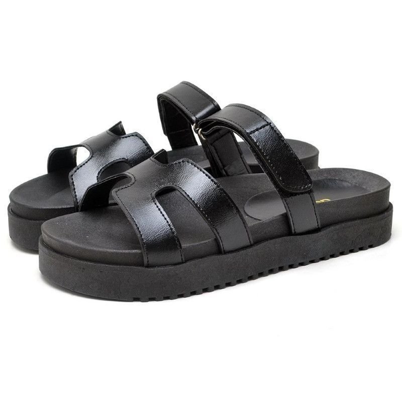 Sandália Papete Feminina DUBUY 2054FG Preto 1