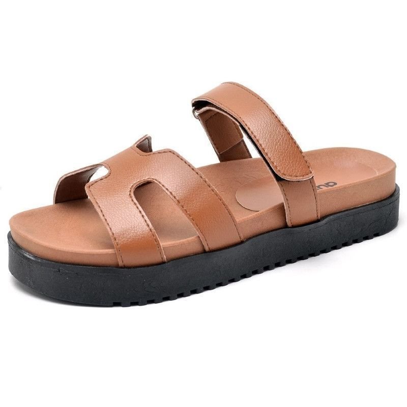 Sandália Papete Feminina DUBUY 2054FG Caramelo 3