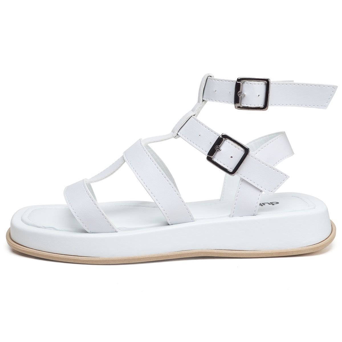 Sandália Plataforma Feminina 2055FG Branco 3