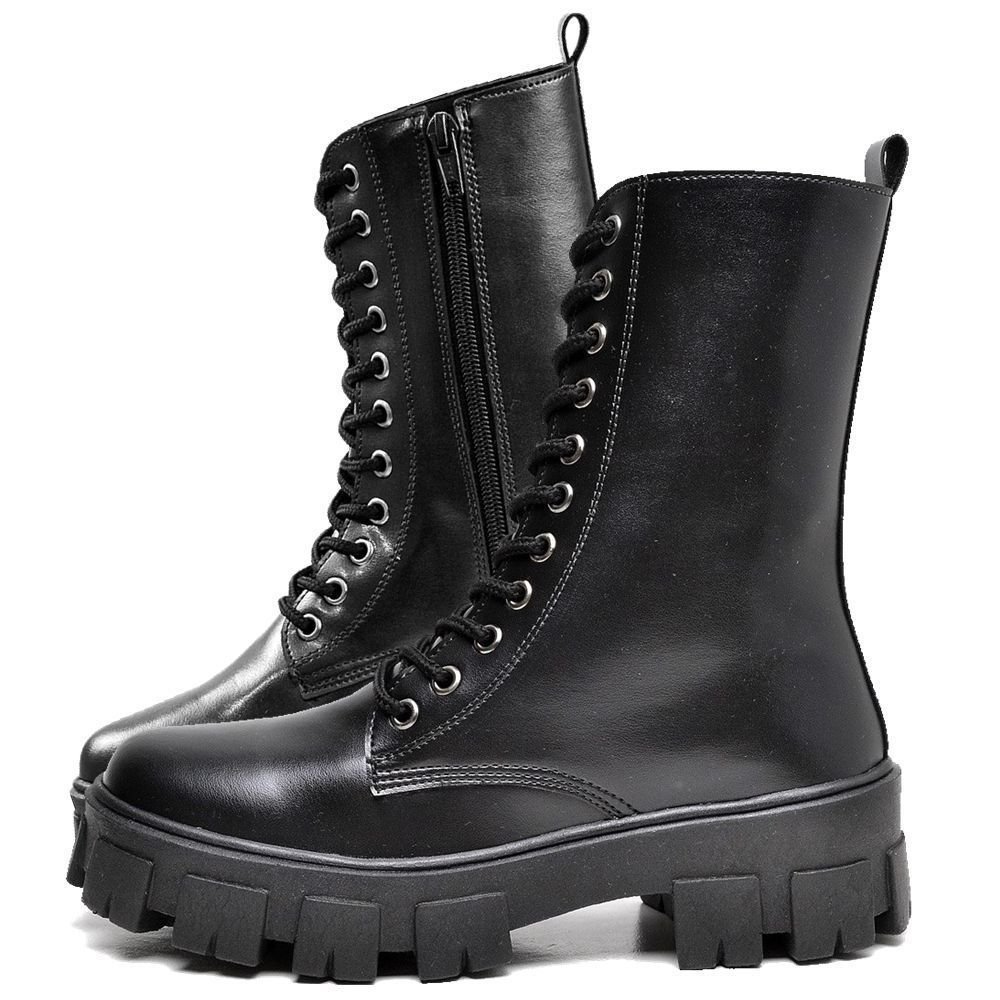 Bota Coturno Feminino Cano Alto Glock DUBUY 1801FG Preto 2