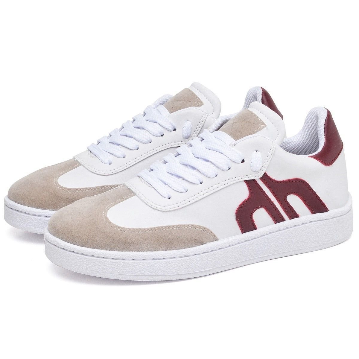 Tênis Feminino Sneacker Street DUBUY 032FG Branco/Cinza/Vermelho 1