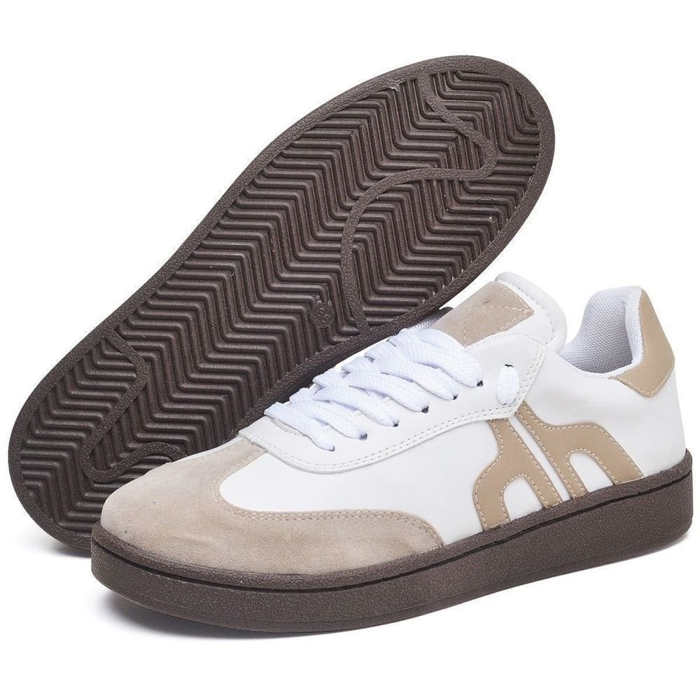 Tênis Feminino Sneacker Street DUBUY 033FG Branco/Bege 4