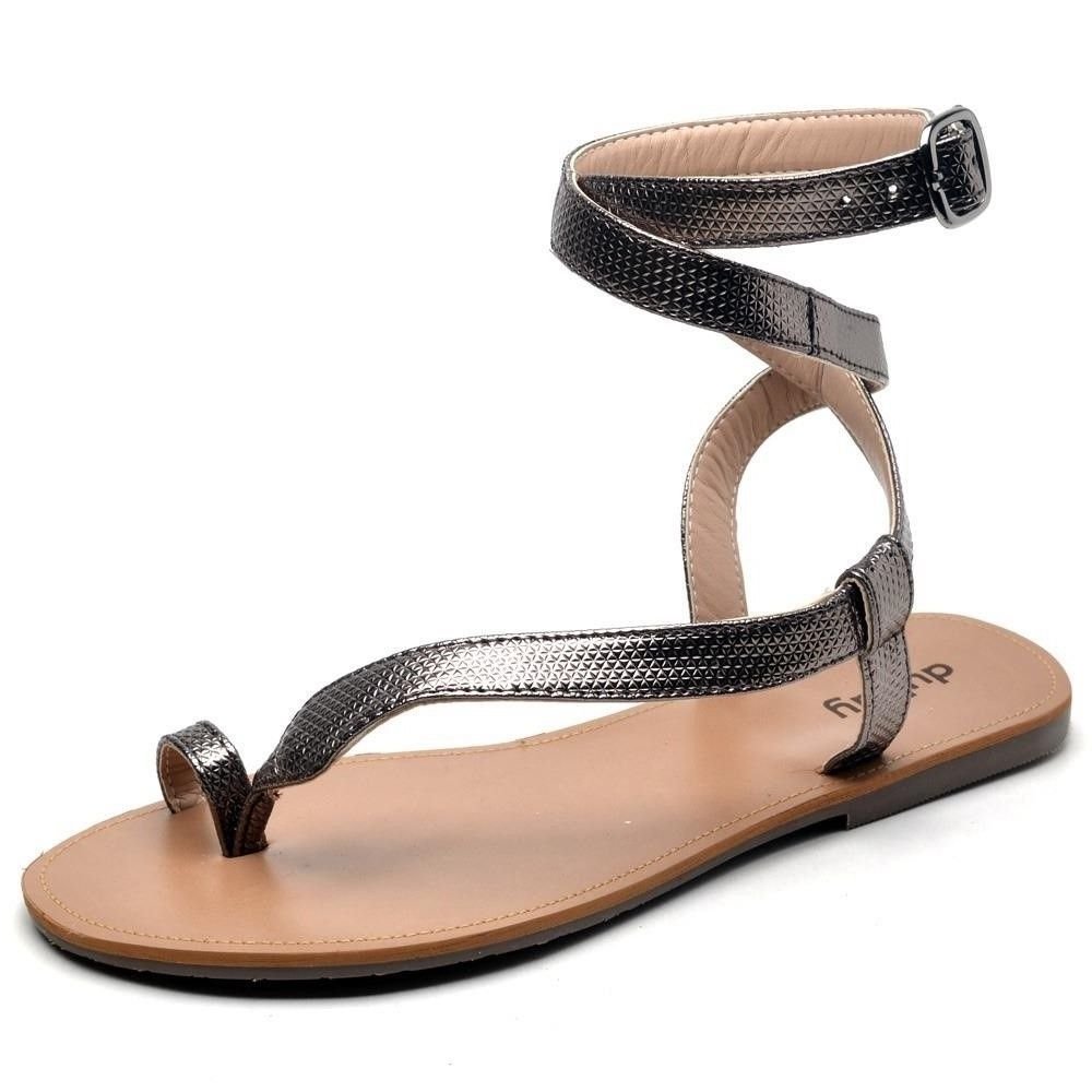 Rasteira Feminina DUBUY 2033FG Cinza 2