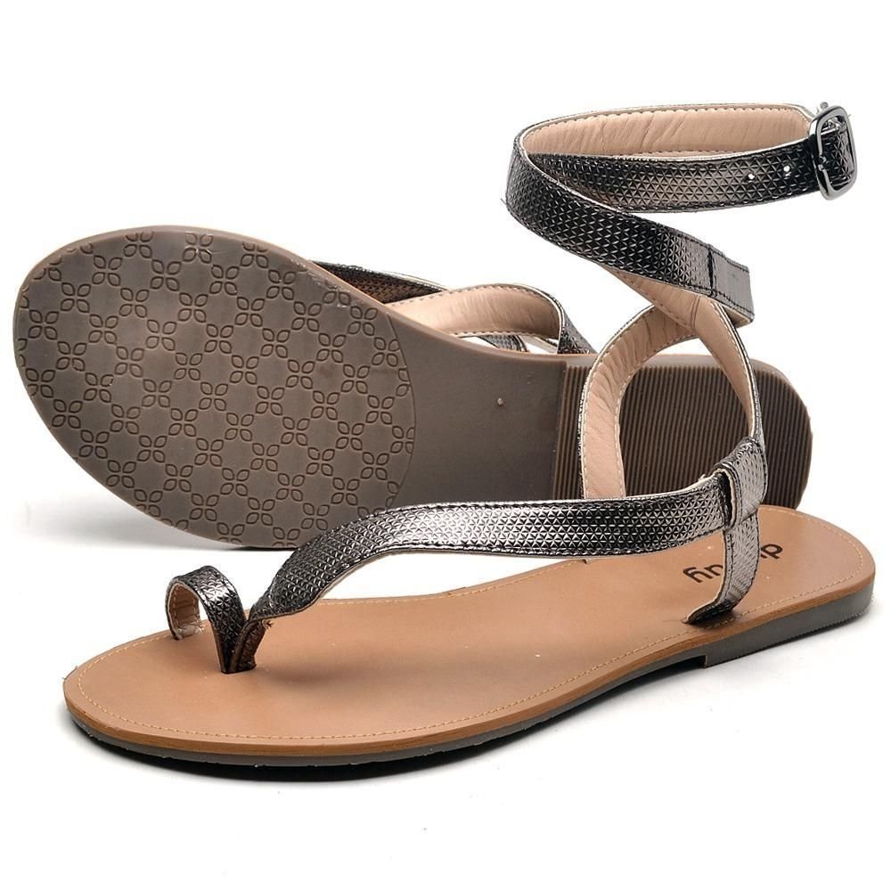 Rasteira Feminina DUBUY 2033FG Cinza 4