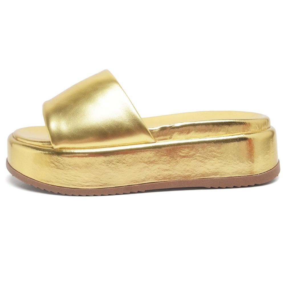Papete Chinela Tamanco Feminino DUBUY 2062FG Dourado 4