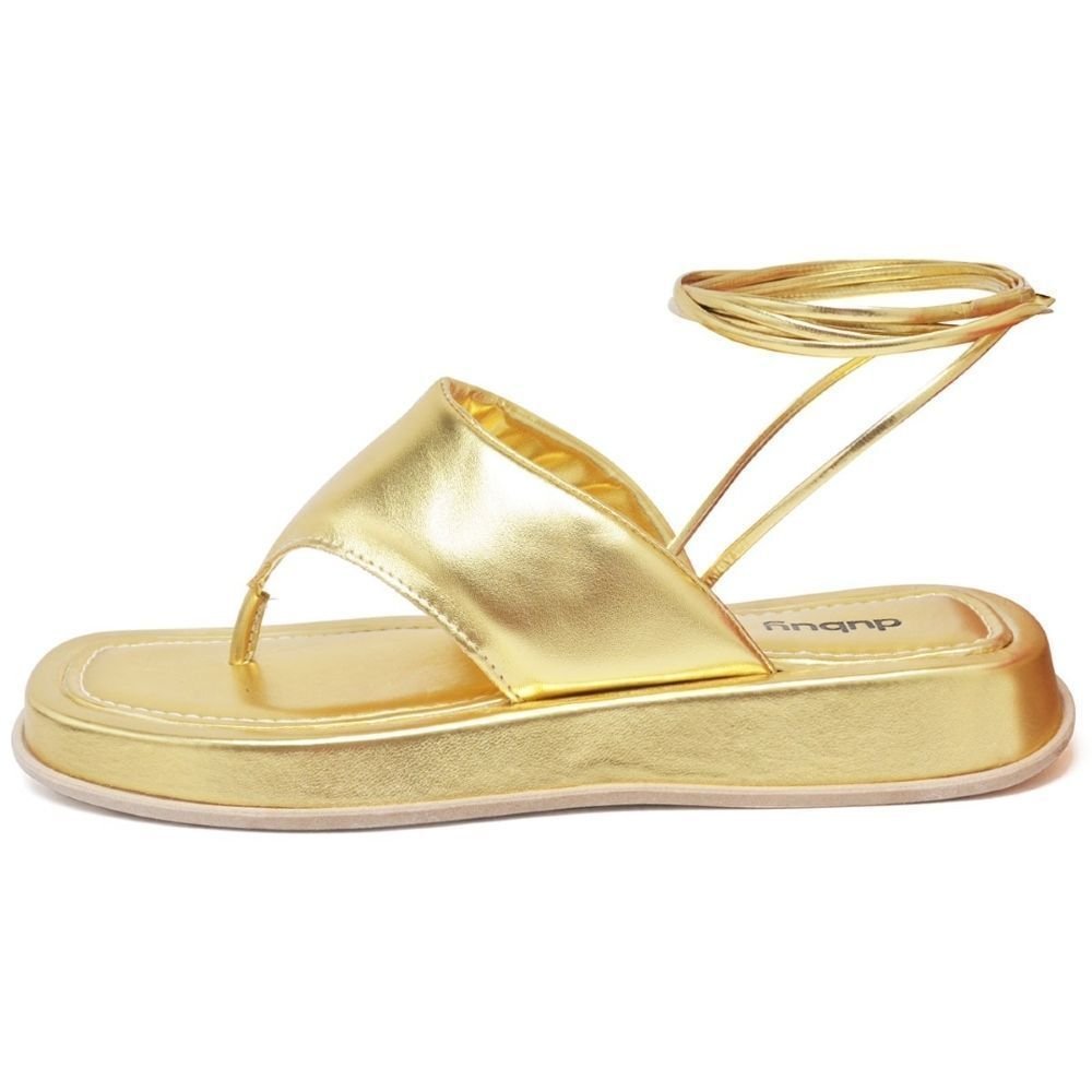 Sandália Plataforma Feminina DUBUY 2049FG Dourado 3