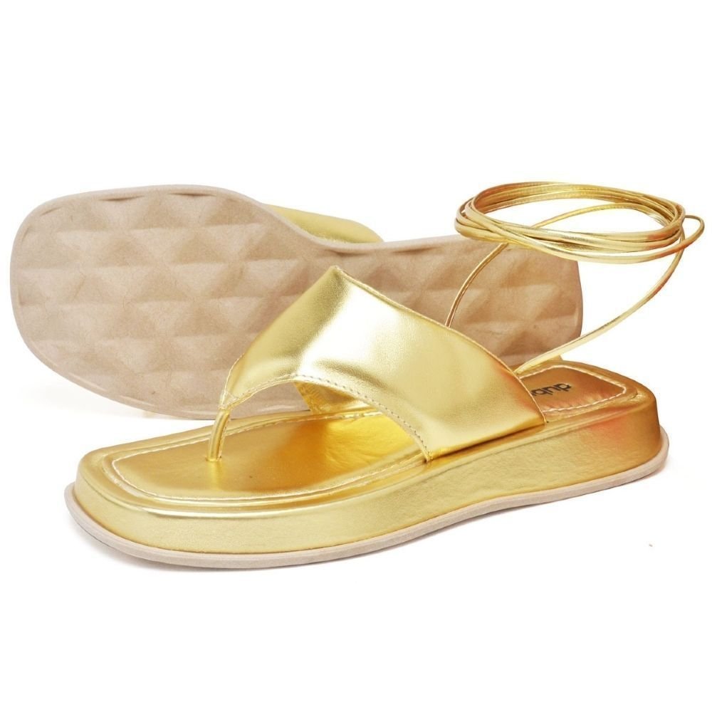 Sandália Plataforma Feminina DUBUY 2049FG Dourado 4