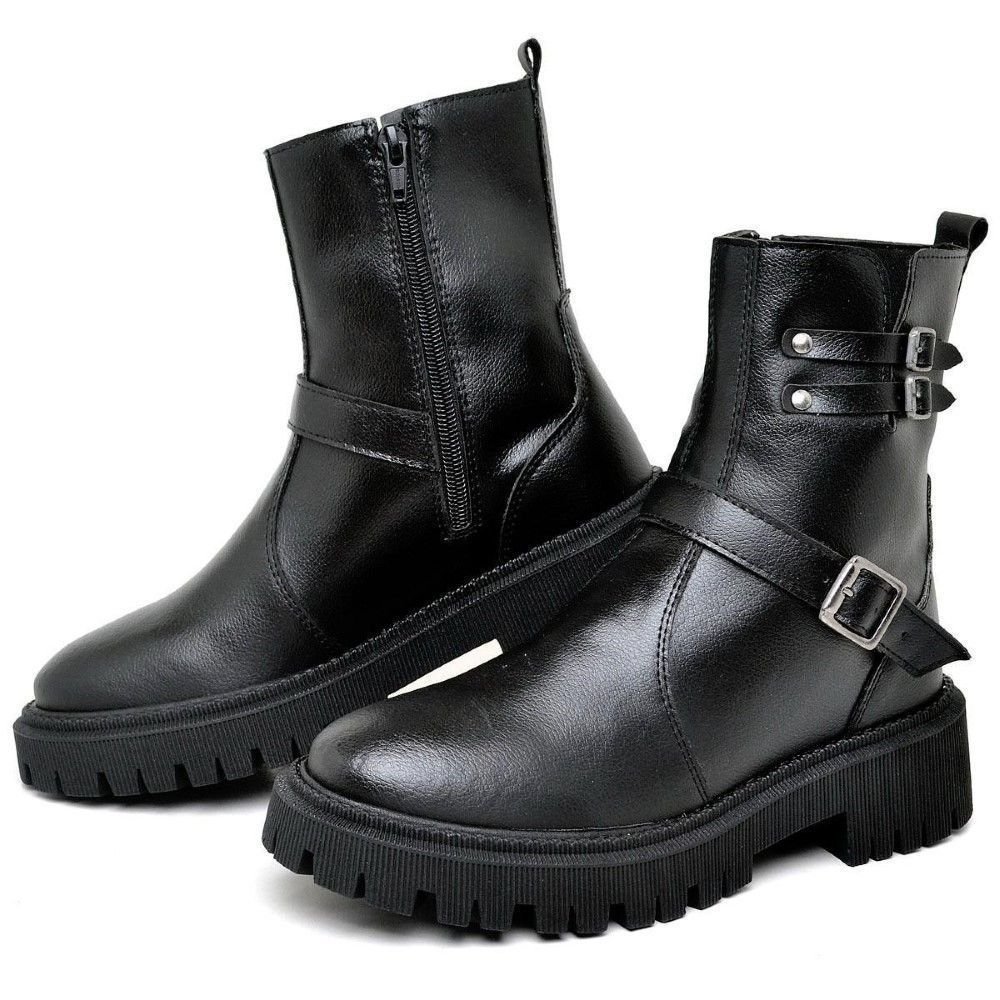 Bota Coturno Feminina Tratorada DUBUY 1202FG Preto 2