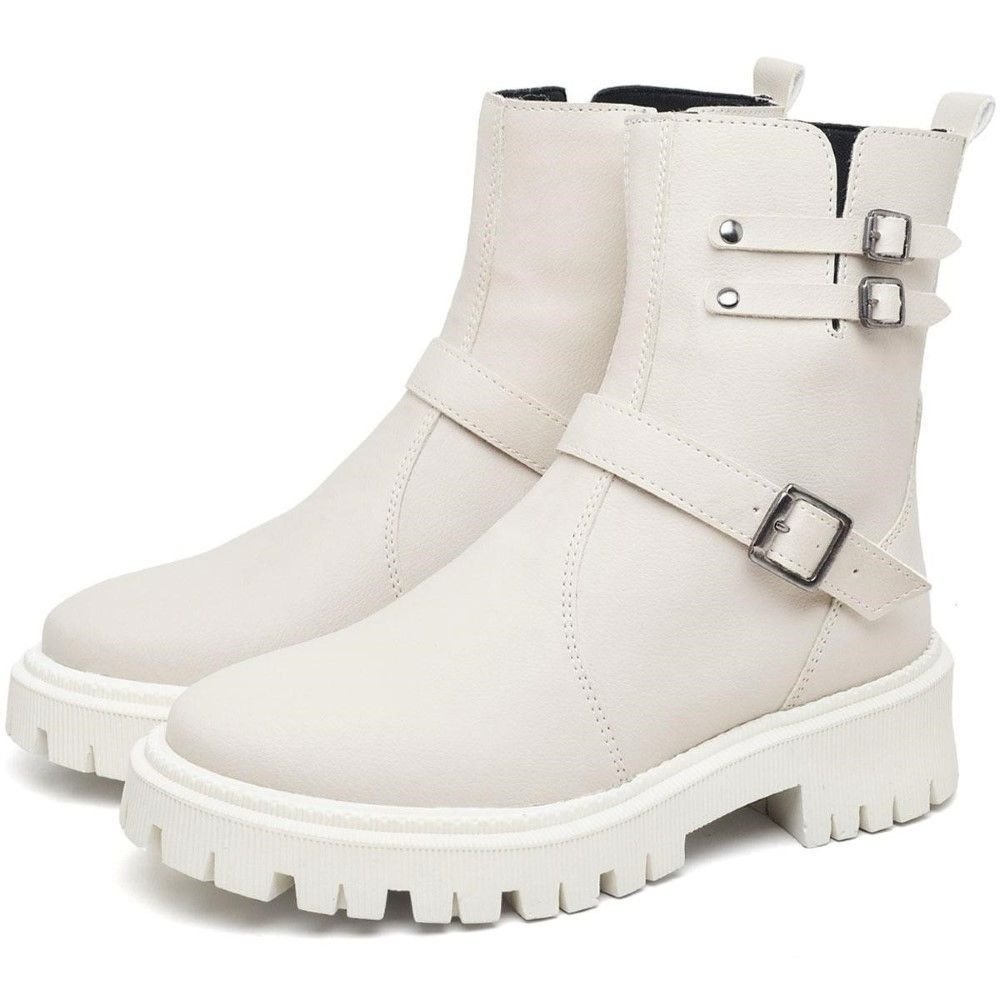 Bota Coturno Feminina Tratorada DUBUY 1202FG Bege 1