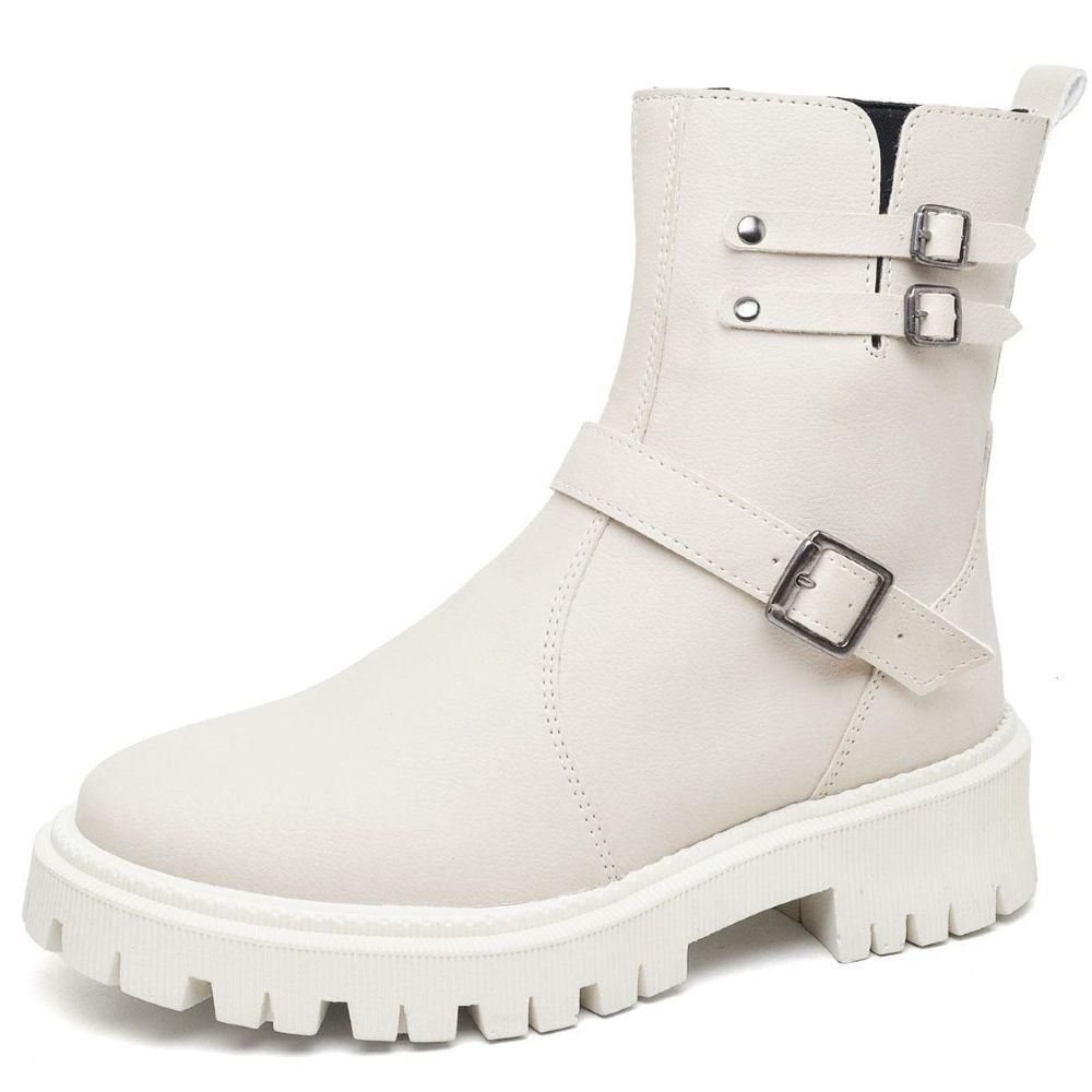 Bota Coturno Feminina Tratorada DUBUY 1202FG Bege 3