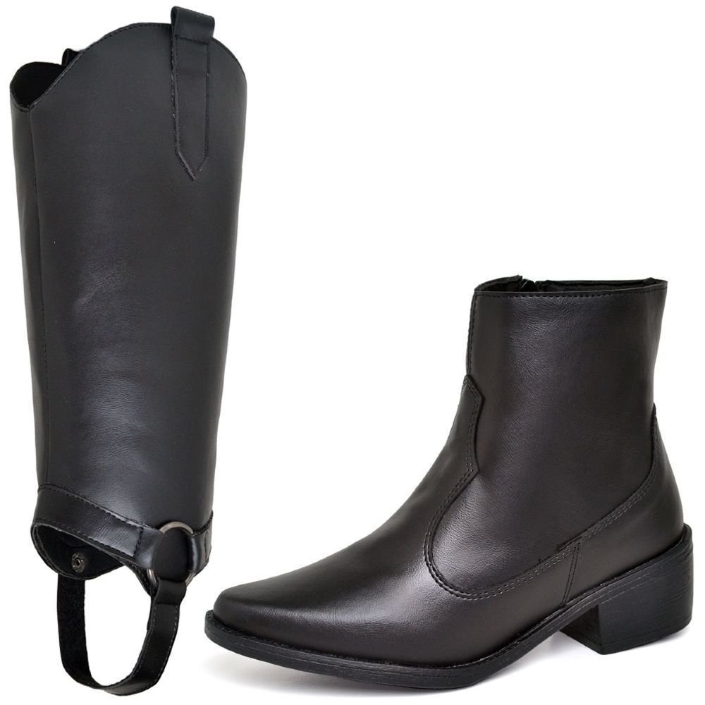 Bota Feminina Country 2 em 1 DUBUY 1706FG Preto 2