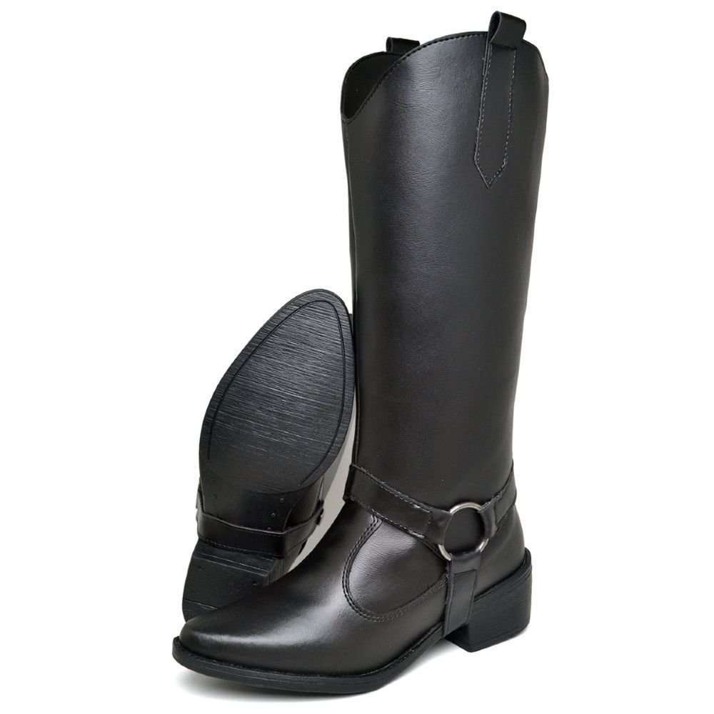 Bota Feminina Country 2 em 1 DUBUY 1706FG Preto 6