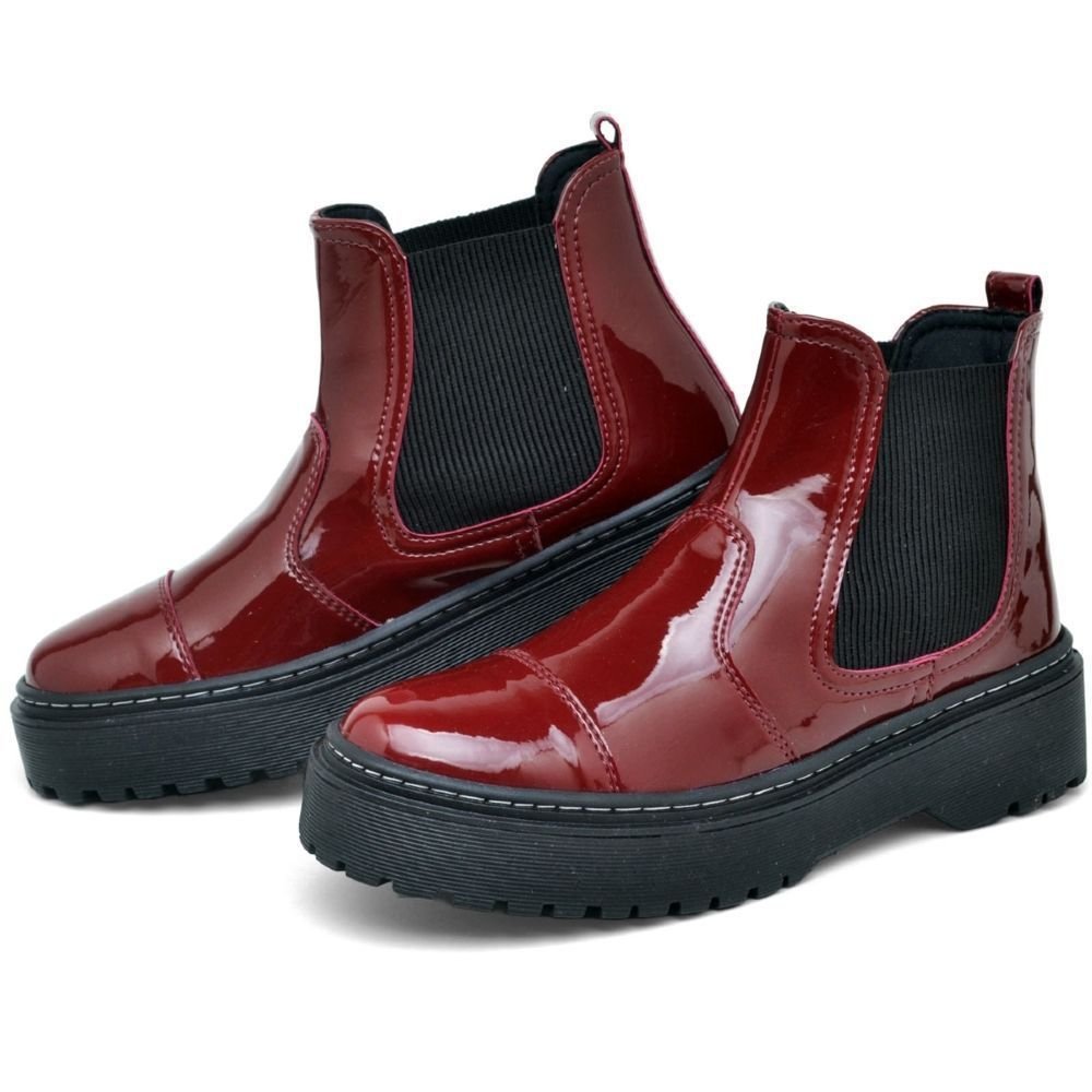 Bota Coturno Feminina Tratorada DUBUY 1508FG Vermelho 2