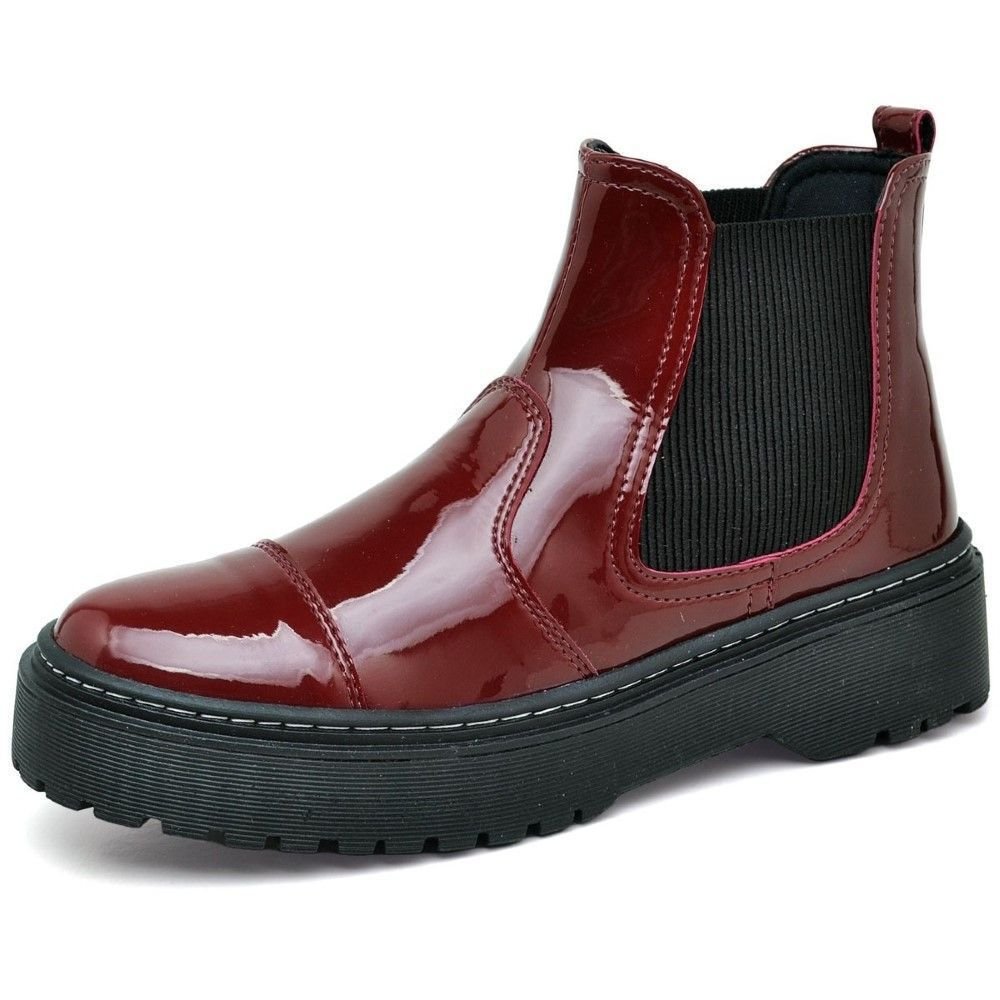 Bota Coturno Feminina Tratorada DUBUY 1508FG Vermelho 3