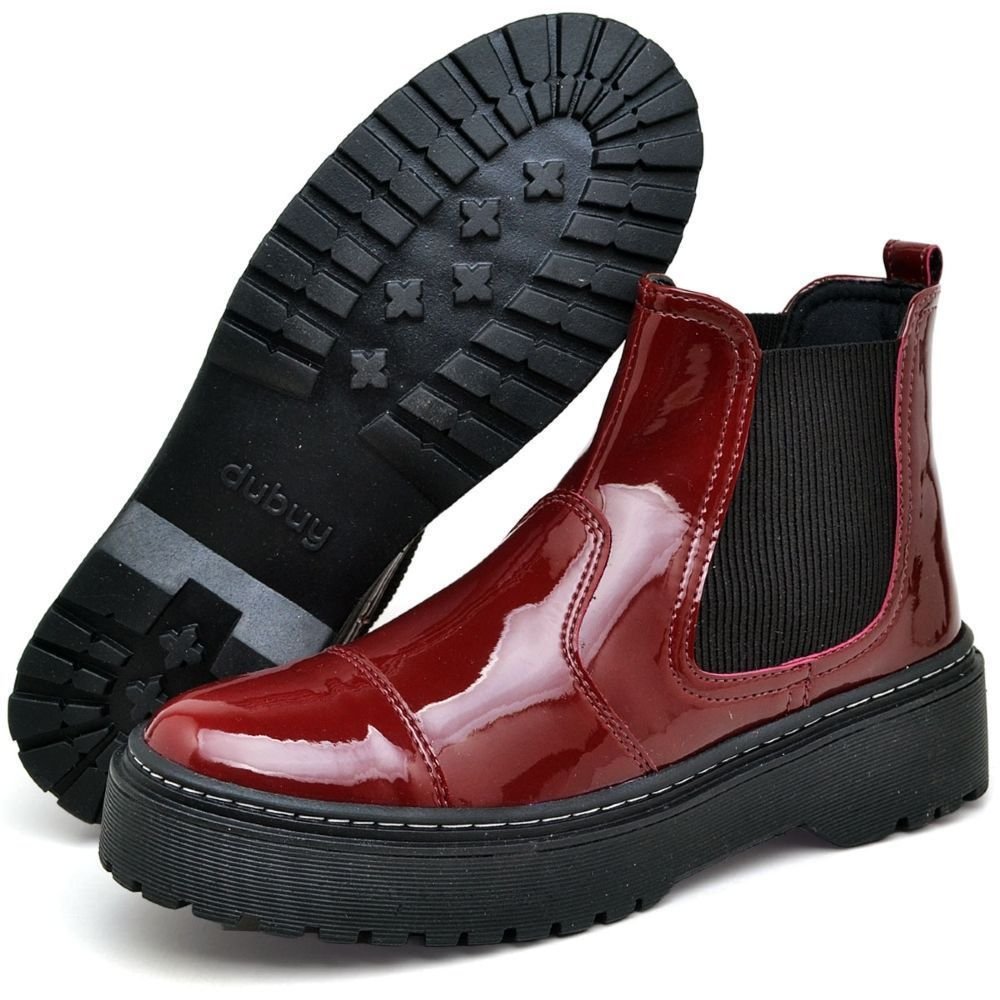 Bota Coturno Feminina Tratorada DUBUY 1508FG Vermelho 5