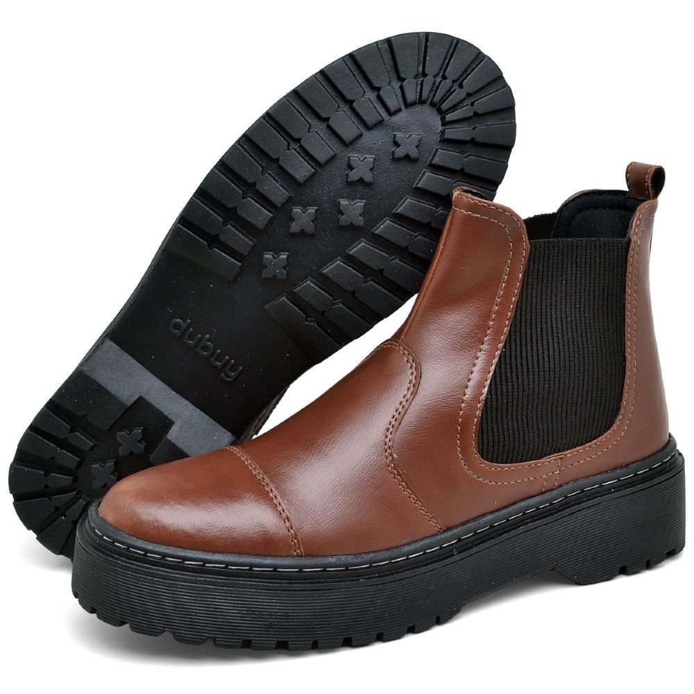 Bota Coturno Feminina Tratorada DUBUY 1508FG Marrom 5