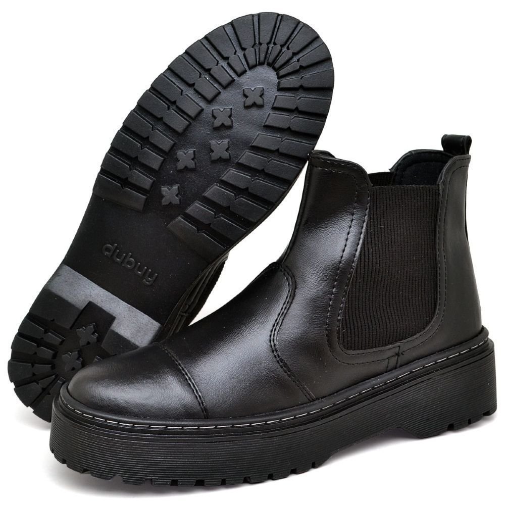 Bota Coturno Feminina Tratorada DUBUY 1508FG Preto 5