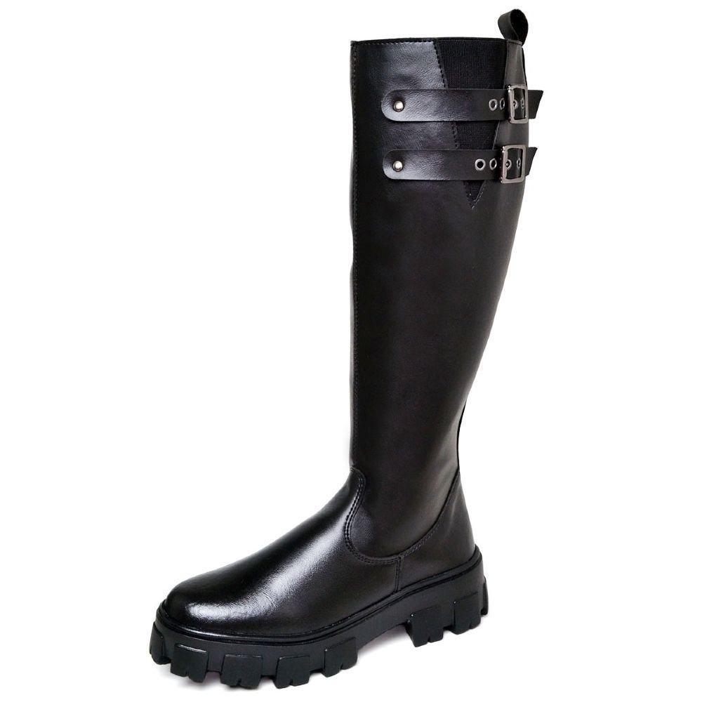 Bota Cano Alto Feminina DUBUY 1814FG Preto 3