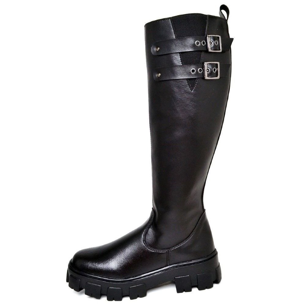 Bota Cano Alto Feminina DUBUY 1814FG Preto 4