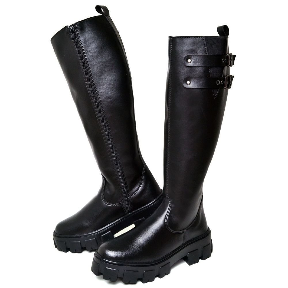 Bota Cano Alto Feminina DUBUY 1814FG Preto 2