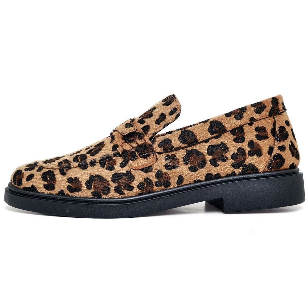 Sapato Mocassim de Salto Feminino DUBUY 1416FG Animal Print 3