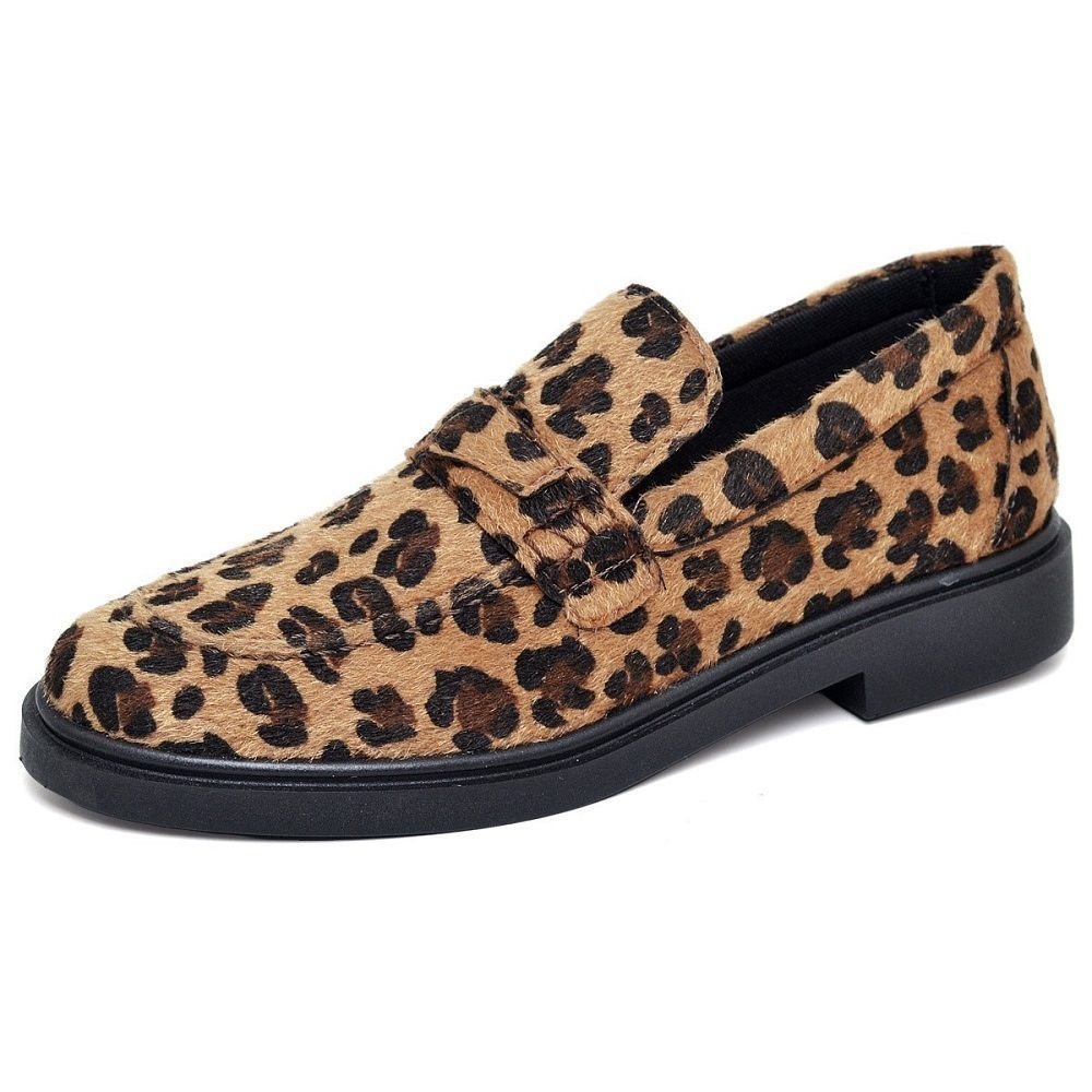 Sapato Mocassim de Salto Feminino DUBUY 1416FG Animal Print 4