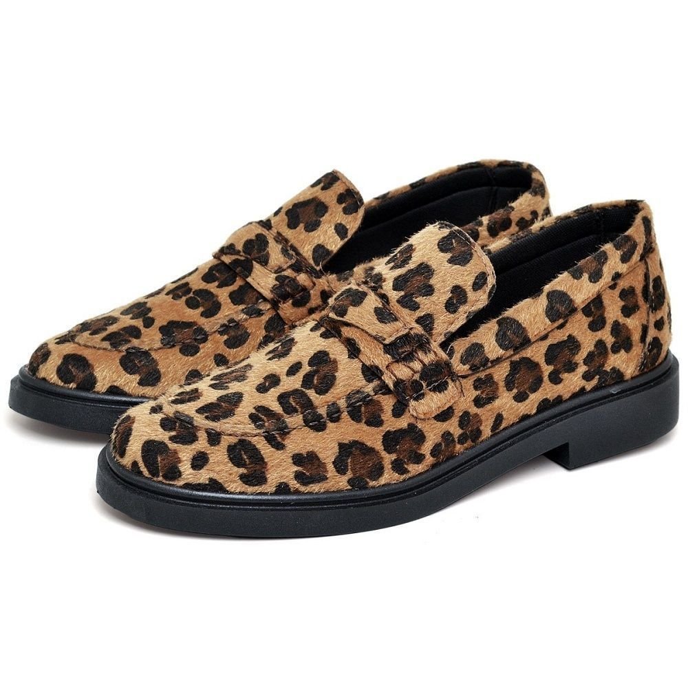 Sapato Mocassim de Salto Feminino DUBUY 1416FG Animal Print 1