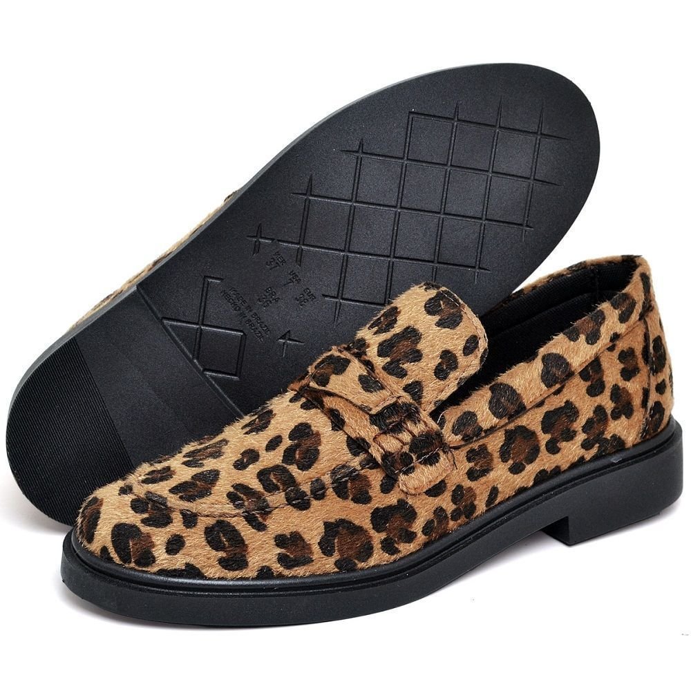 Sapato Mocassim de Salto Feminino DUBUY 1416FG Animal Print 5