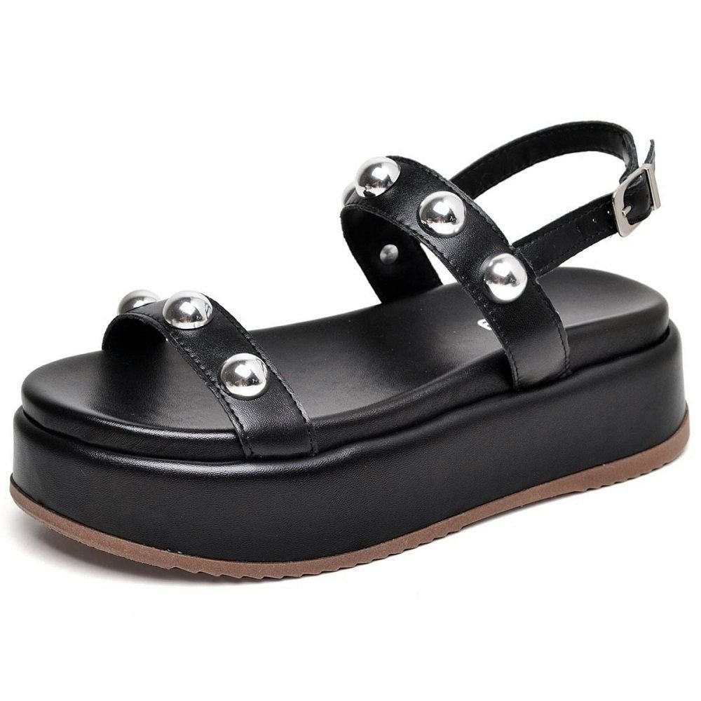 Sandália Flatform Feminino DUBUY 2074FG Preto 3