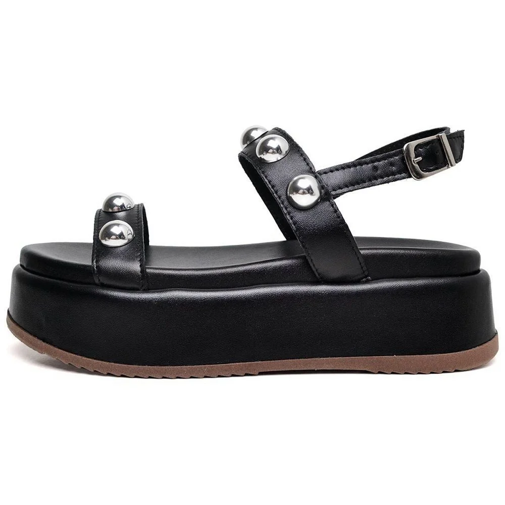 Sandália Flatform Feminino DUBUY 2074FG Preto 4