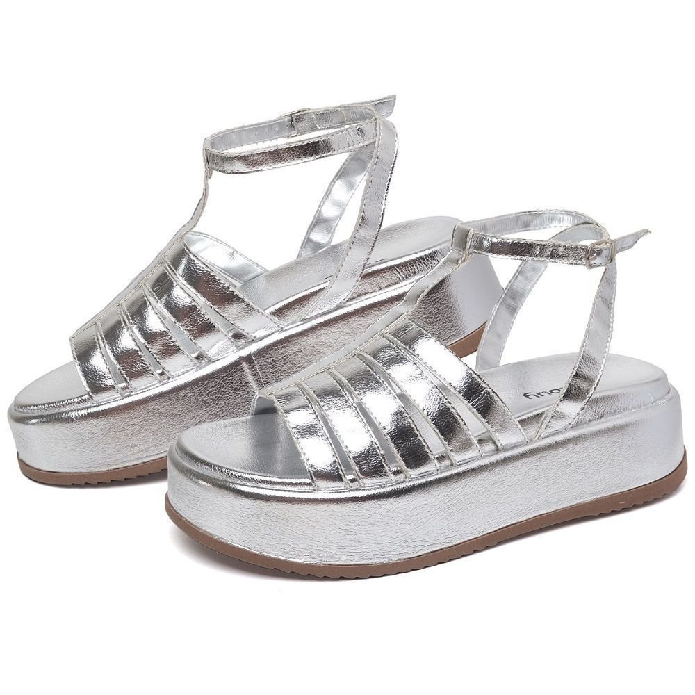 Tamanco Flatform Feminino DUBUY 2070FG Prata 2
