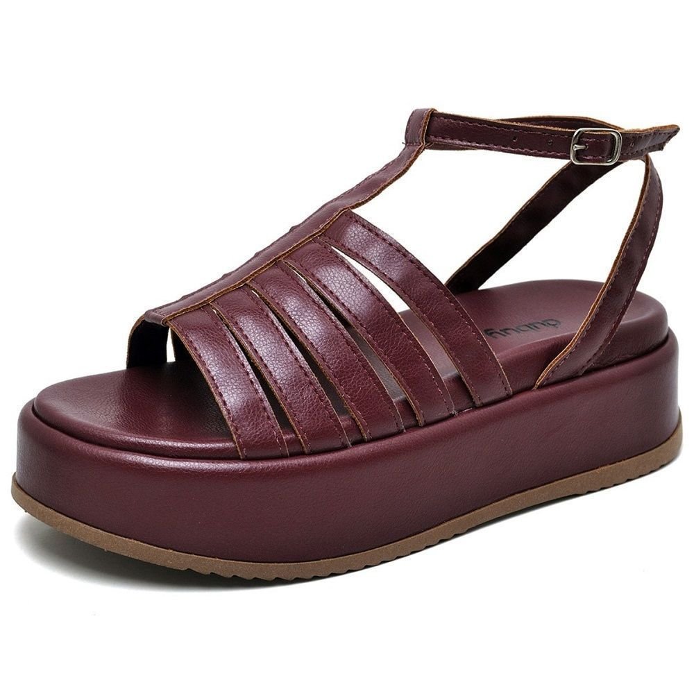 Tamanco Flatform Feminino DUBUY 2070FG Vermelho 3