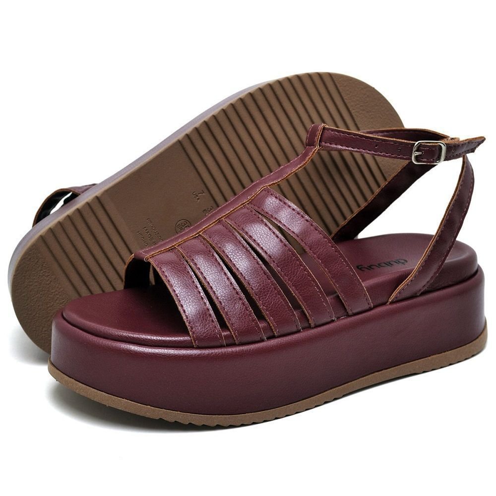 Tamanco Flatform Feminino DUBUY 2070FG Vermelho 5