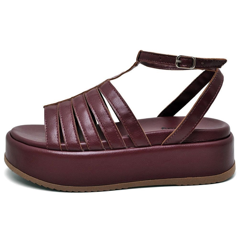 Tamanco Flatform Feminino DUBUY 2070FG Vermelho 4