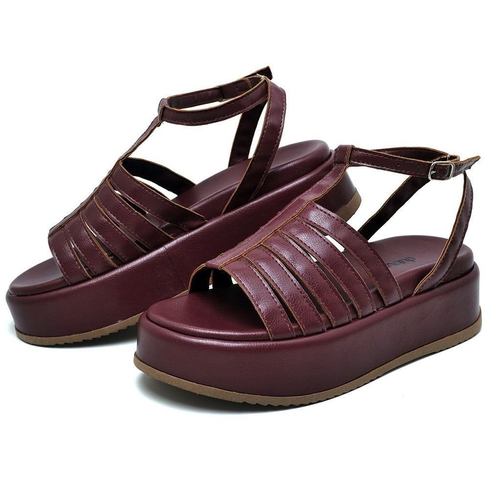 Tamanco Flatform Feminino DUBUY 2070FG Vermelho 2