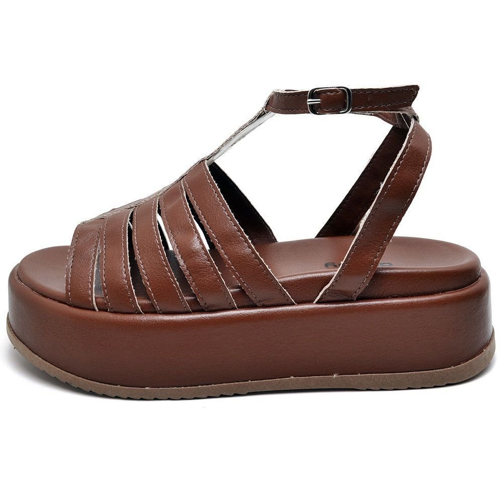 Tamanco Flatform Feminino DUBUY 2070FG Marrom 4