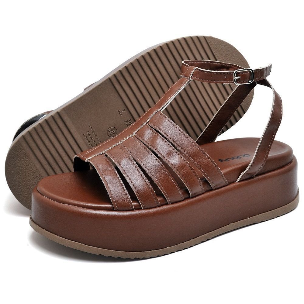 Tamanco Flatform Feminino DUBUY 2070FG Marrom 5