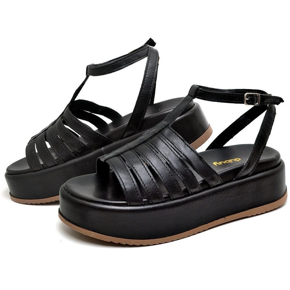 Tamanco Flatform Feminino DUBUY 2070FG Preto 2