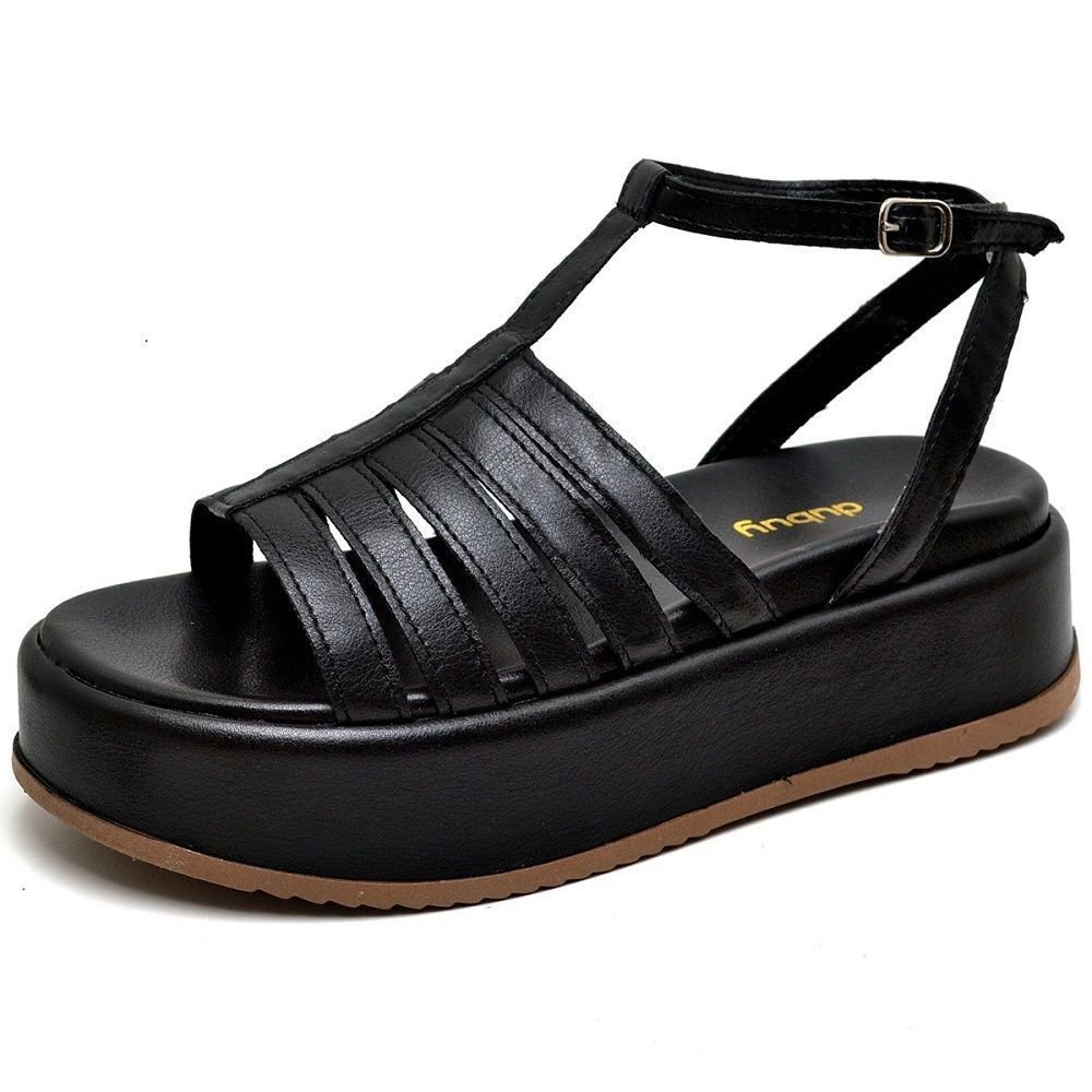 Tamanco Flatform Feminino DUBUY 2070FG Preto 3