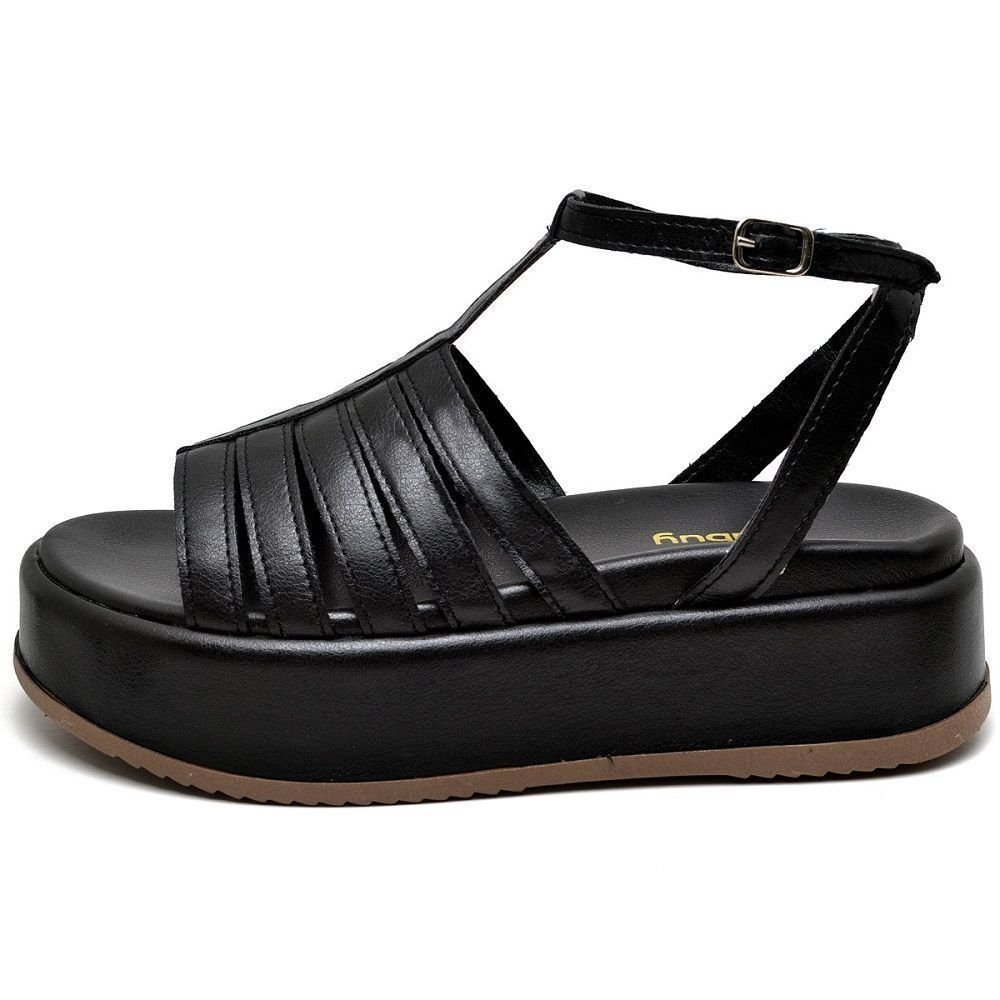 Tamanco Flatform Feminino DUBUY 2070FG Preto 4