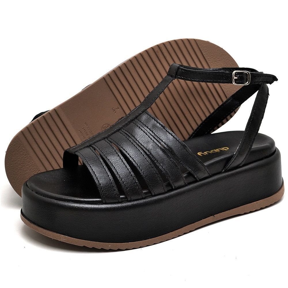 Tamanco Flatform Feminino DUBUY 2070FG Preto 5