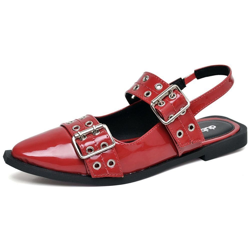 Sapatilha Feminina de Fivela DUBUY 1302FG Vermelho 3