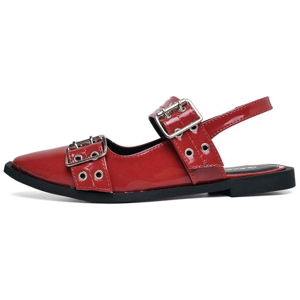 Sapatilha Feminina de Fivela DUBUY 1302FG Vermelho 4