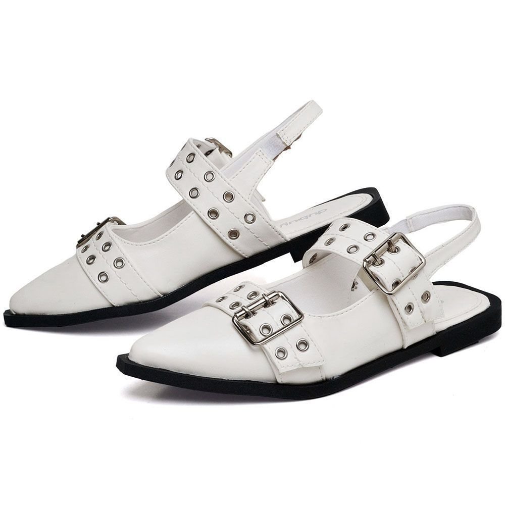 Sapatilha Feminina de Fivela DUBUY 1302FG Branco 2