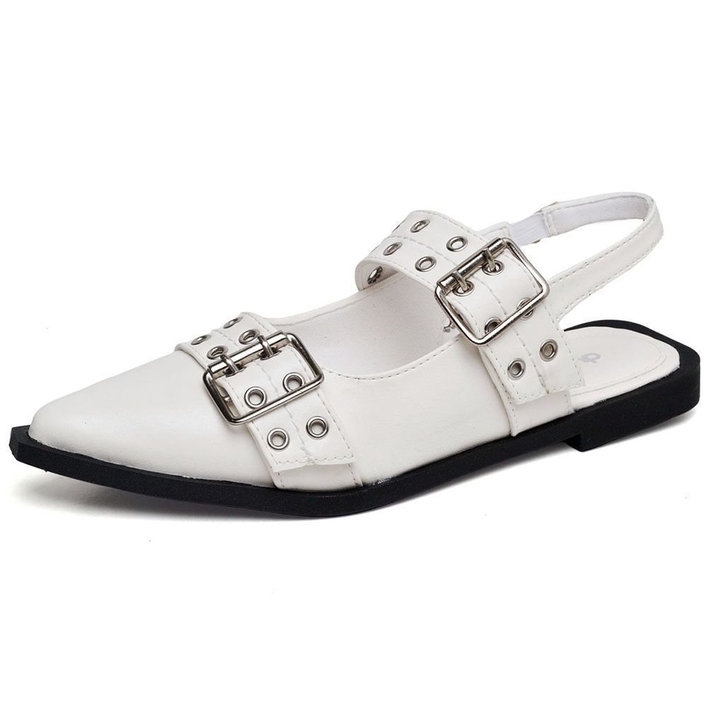 Sapatilha Feminina de Fivela DUBUY 1302FG Branco 3