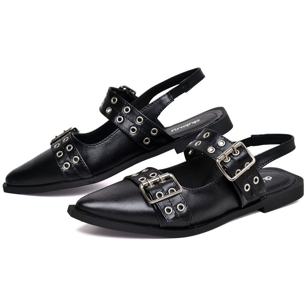 Sapatilha Feminina de Fivela DUBUY 1302FG Preto 2