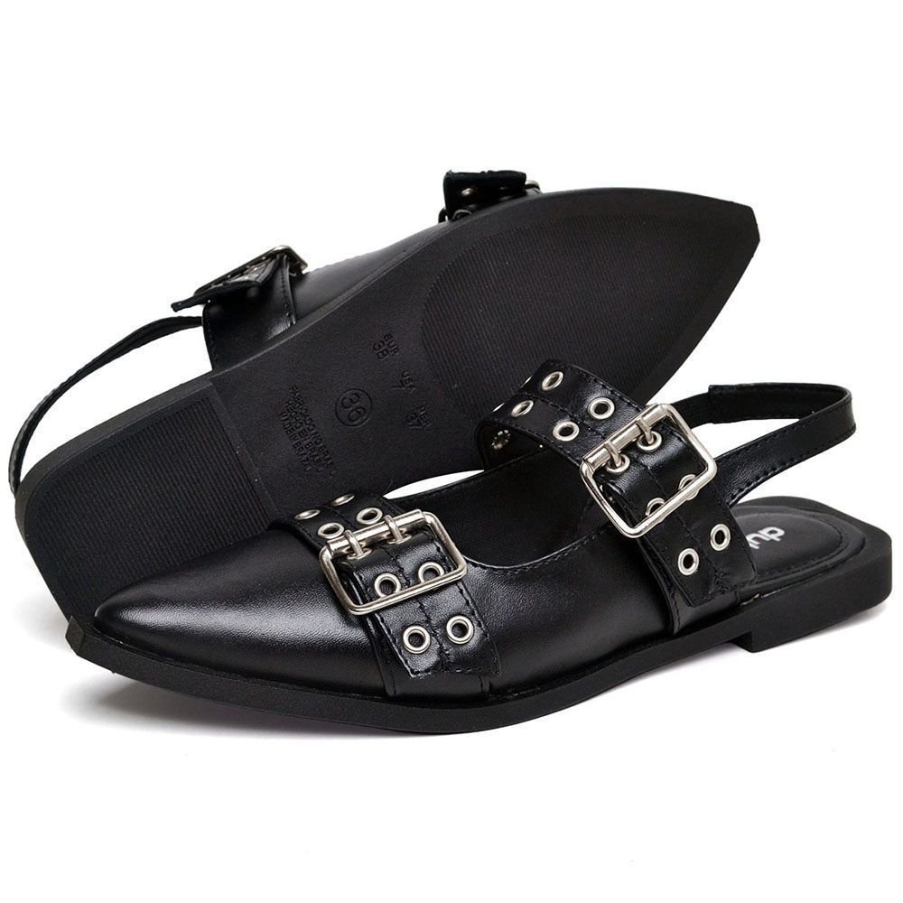 Sapatilha Feminina de Fivela DUBUY 1302FG Preto 5