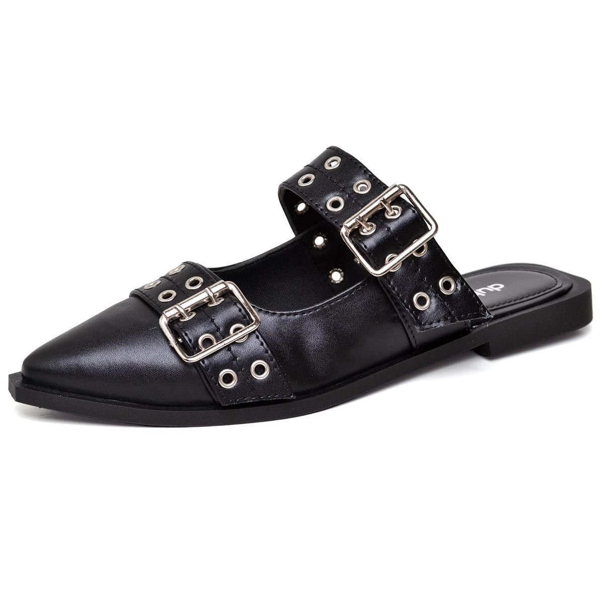 Sapatilha Mule Feminina Slingback DUBUY 1304FG Preto 3