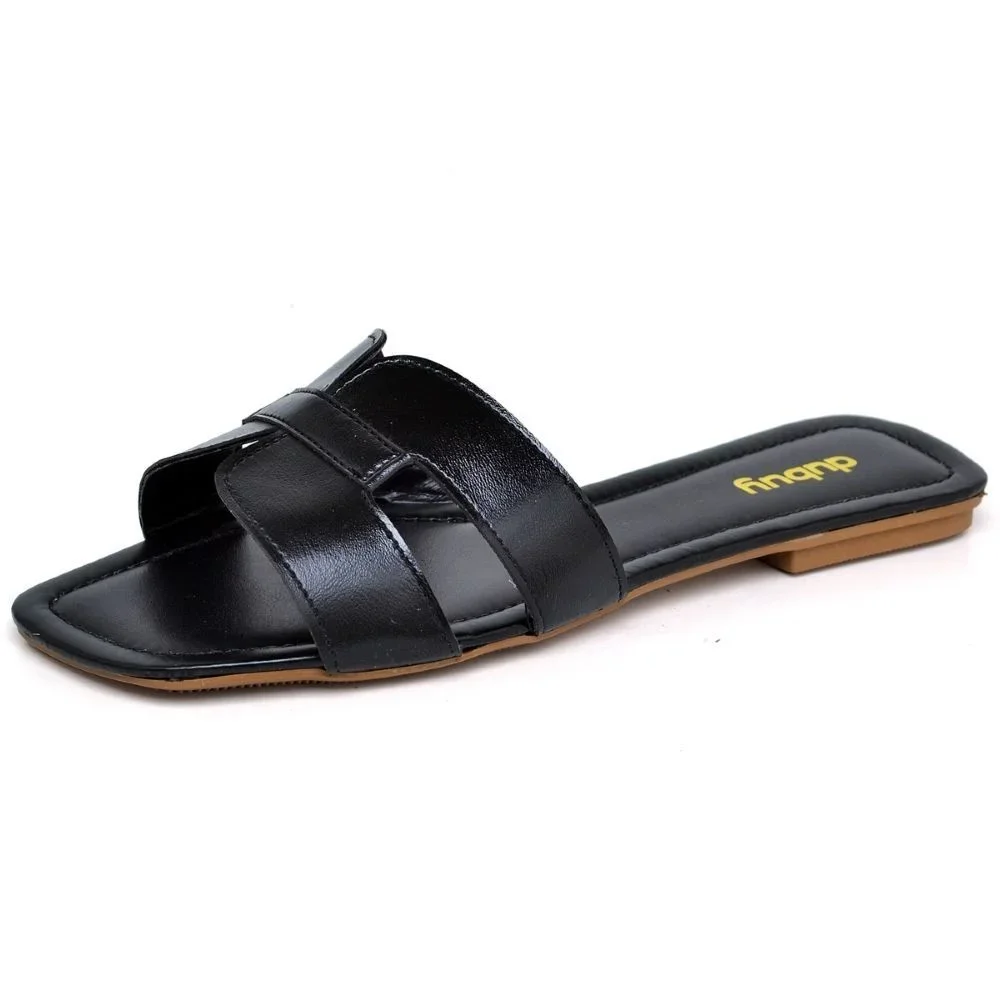 Sandália Rasteira Feminina DUBUY 2080FG Preto 2
