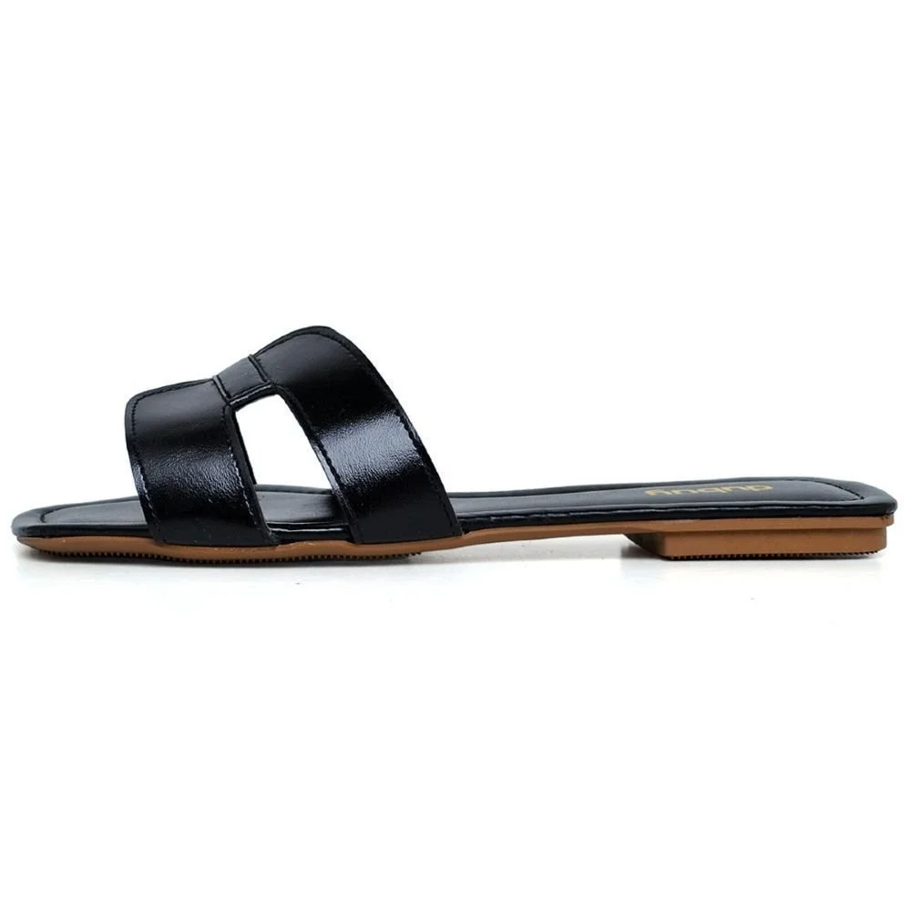 Sandália Rasteira Feminina DUBUY 2080FG Preto 3
